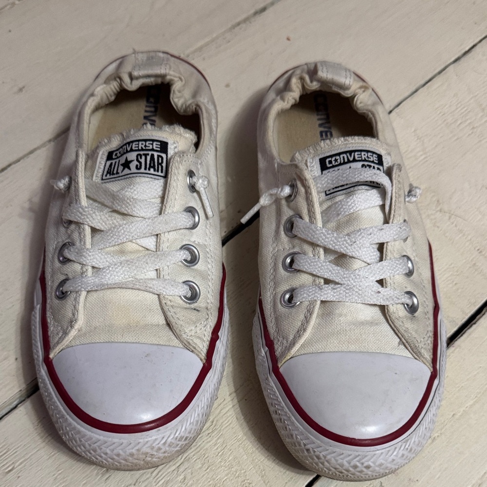 Converse White, Red & Black Sneakers
